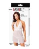 AMORABLE – Mini ruha tangával, fehér, egy méret