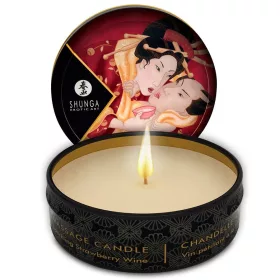 SHUNGA – Eper és pezsgő illatú masszázsgyertya, 30 ml