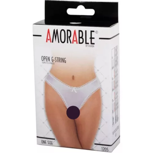 AMORABLE – Nyitott zsinórtanga, fehér, szexi fazon, egy méret