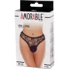 AMORABLE – Szexi, csipkés, nyitott zsinórtanga, fekete, egy méret