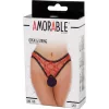 AMORABLE – Csipkés nyitott zsinórtanga, piros, egy méret