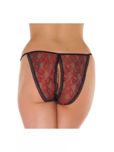 AMORABLE – Nyitott tanga, fekete-piros kombináció, egy méret