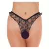 AMORABLE – Nyitott brazil bugyi, fekete, egy méret