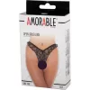 AMORABLE – Nyitott brazil bugyi, fekete, egy méret