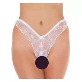 AMORABLE – Nyitott brazil bugyi, fehér, egy méret