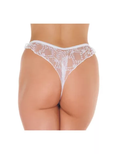 AMORABLE – Nyitott brazil bugyi, fehér, egy méret