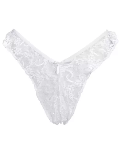 AMORABLE – Nyitott brazil bugyi, fehér, egy méret