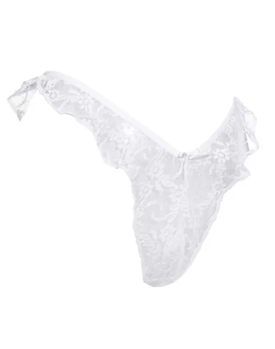 AMORABLE – Nyitott brazil bugyi, fehér, egy méret