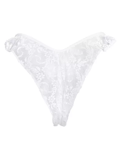 AMORABLE – Nyitott brazil bugyi, fehér, egy méret