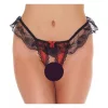 AMORABLE – Nyitott tanga, fekete-piros, egy méret