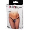 AMORABLE – Csipkés zsinórtanga, fekete, egy méret