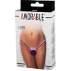 AMORABLE – Csipkés zsinórtanga, fekete-rózsaszín, egy méret
