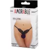 AMORABLE – Pillangó mintás nyitott zsinórtanga, fekete, egy méret