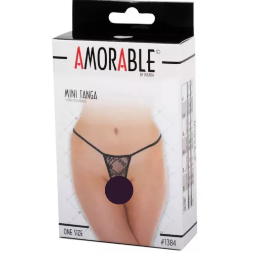AMORABLE – Mini tanga, fekete, klasszikus, egy méret