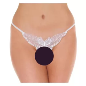   AMORABLE – Nyitott pillangó mintás zsinórtanga, fehér, egy méret