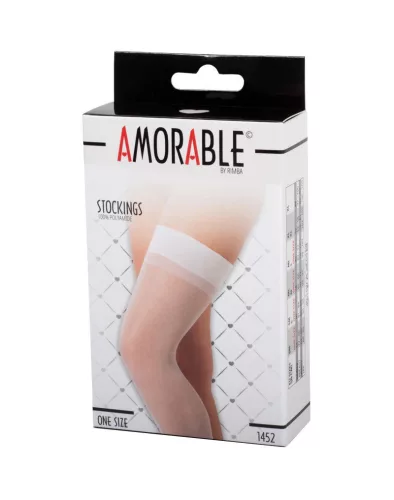 AMORABLE – Klasszikus harisnya, fehér, egy méret