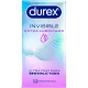 DUREX – Láthatatlan, extra síkosított óvszer, 12 db