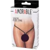AMORABLE – Mikro zsinórtanga cipzárral, fekete, egy méret