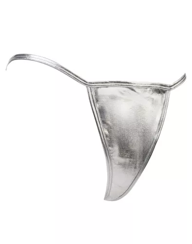 AMORABLE – Mini tanga, ezüst, fényes, egy méret