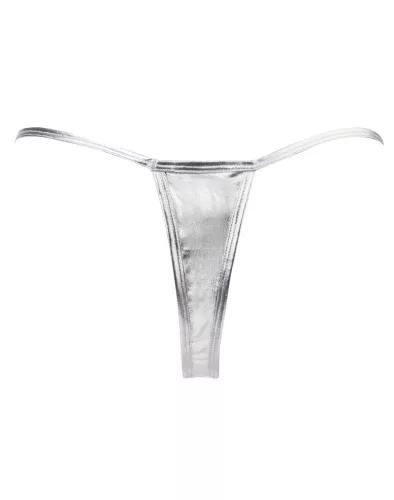 AMORABLE – Mini tanga, ezüst, fényes, egy méret