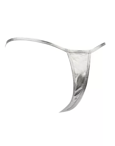 AMORABLE – Mini tanga, ezüst, fényes, egy méret