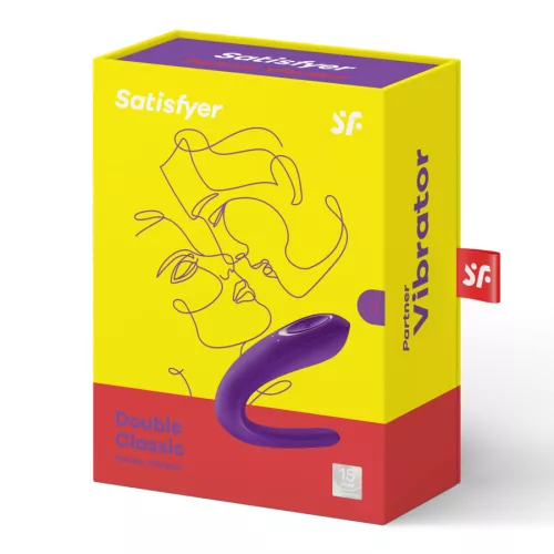 SATISFYER – Double Classic újratölthető párvibrátor, lila