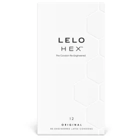  LELO - HEX Original hexagonális szerkezetű latex óvszer, 12 db