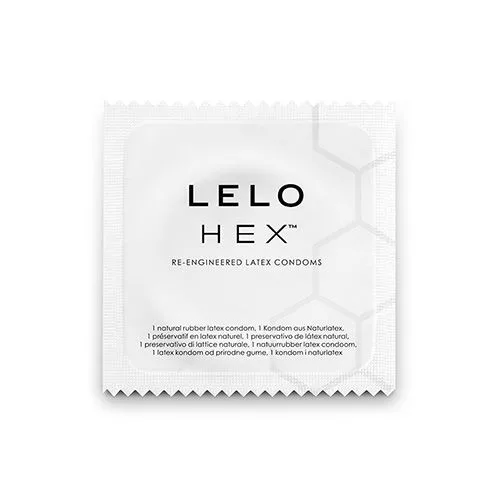 LELO - HEX Original hexagonális szerkezetű latex óvszer, 12 db