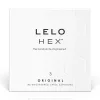 LELO - HEX Original hexagonális szerkezetű latex óvszer, 3 db