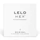 LELO - HEX Original hexagonális szerkezetű latex óvszer, 3 db