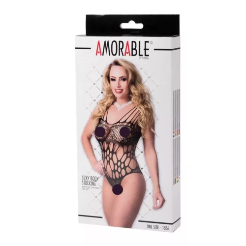 AMORABLE – Áttetsző cicaruha, fekete, egy méret