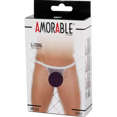 AMORABLE – Átlátszó férfi tanga, fehér, egy méret