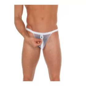   AMORABLE – Átlátszó férfi tanga cipzárral, fehér, egy méret