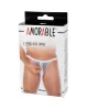 AMORABLE – Átlátszó férfi tanga cipzárral, fehér, egy méret