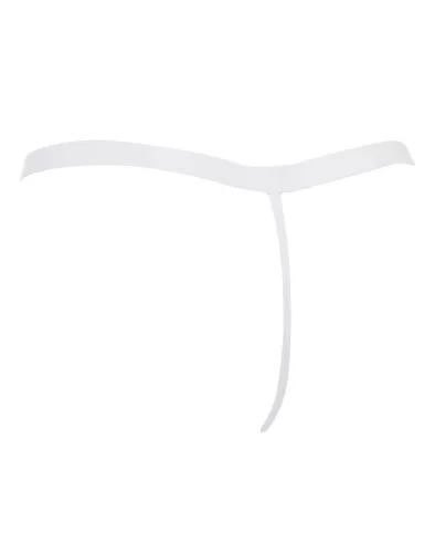 AMORABLE – Átlátszó férfi tanga cipzárral, fehér, egy méret