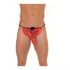   AMORABLE – Férfi tanga elefántfej mintával, piros, egy méret