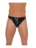 AMORABLE – Férfi tanga PVC hatású anyagból, fekete, egy méret