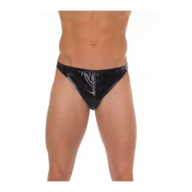   AMORABLE – Férfi tanga PVC hatású anyagból, fekete, egy méret