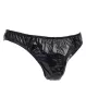 AMORABLE – Férfi tanga PVC hatású anyagból, fekete, egy méret