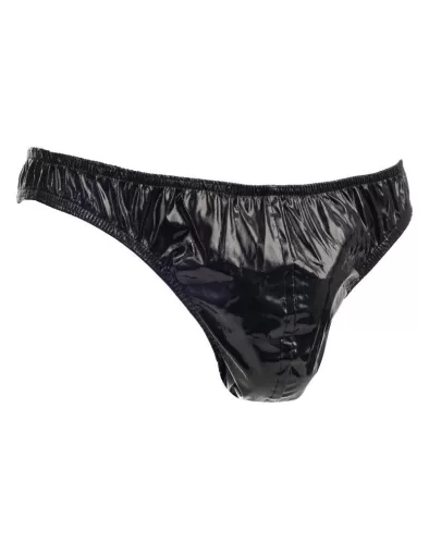 AMORABLE – Férfi tanga PVC hatású anyagból, fekete, egy méret