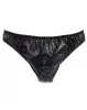 AMORABLE – Férfi tanga PVC hatású anyagból, fekete, egy méret