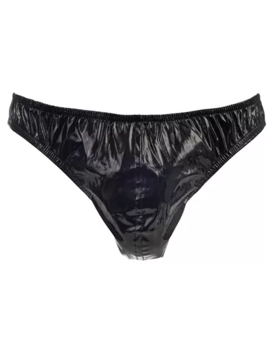 AMORABLE – Férfi tanga PVC hatású anyagból, fekete, egy méret
