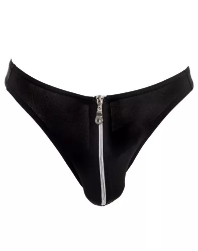 AMORABLE – Férfi tanga cipzárral, fekete, egy méret