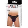 AMORABLE – Átlátszó férfi tanga, fekete, klasszikus, egy méret