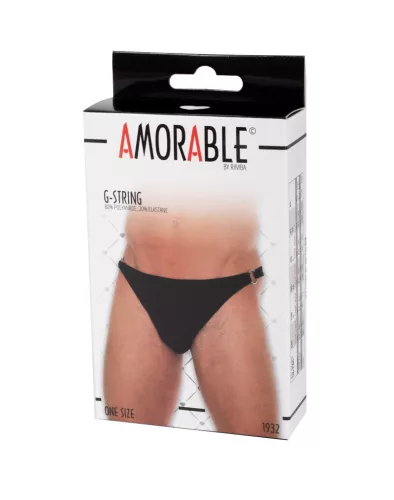 AMORABLE – Férfi zsinórtanga, fekete, oldalpántos, egy méret