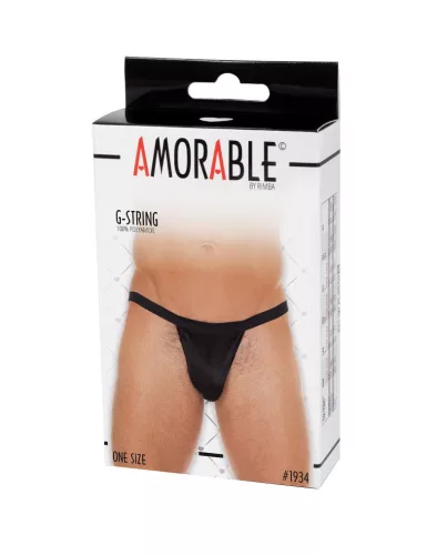 AMORABLE – Férfi zsinórtanga, fekete, klasszikus, egy méret