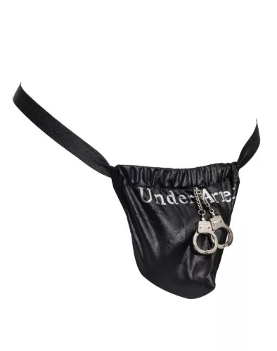 AMORABLE – Férfi tanga felirattal, fekete, egy méret