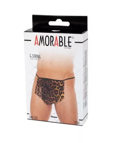 AMORABLE – Férfi tanga, leopárd mintás, Jungle stílus, egy méret