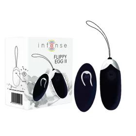   INTENSE - Flippy vibrációs tojás, fekete, újratölthető, távirányítós