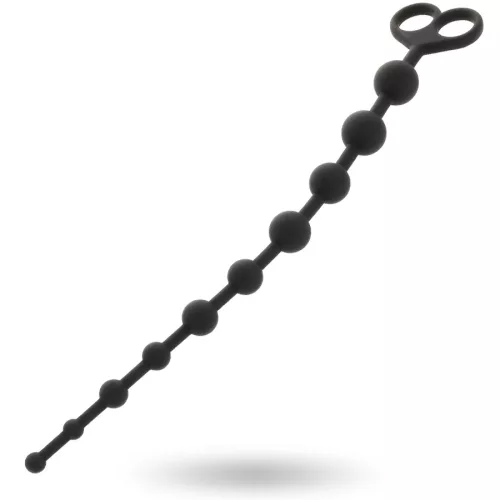 INTENSE – Jaiden szilikon intim golyók, fekete, 34 cm